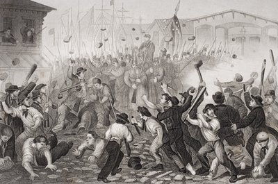 Attacco al 6º Massachusetts a Baltimora, Maryland, 19 aprile 1861 da William Momberger